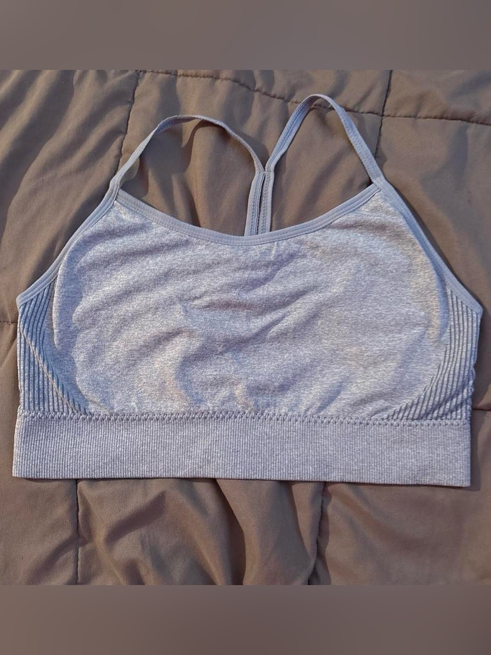 Seamless Light blue Sports Bralette - Women’s Intimates